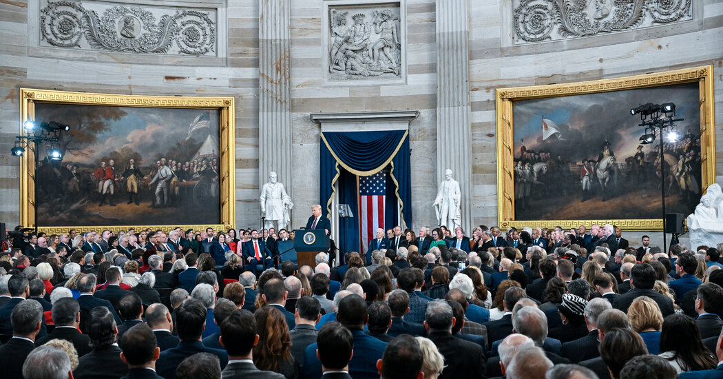 Trump’s inaugural address centers on pledge to lift a country in ‘decline’